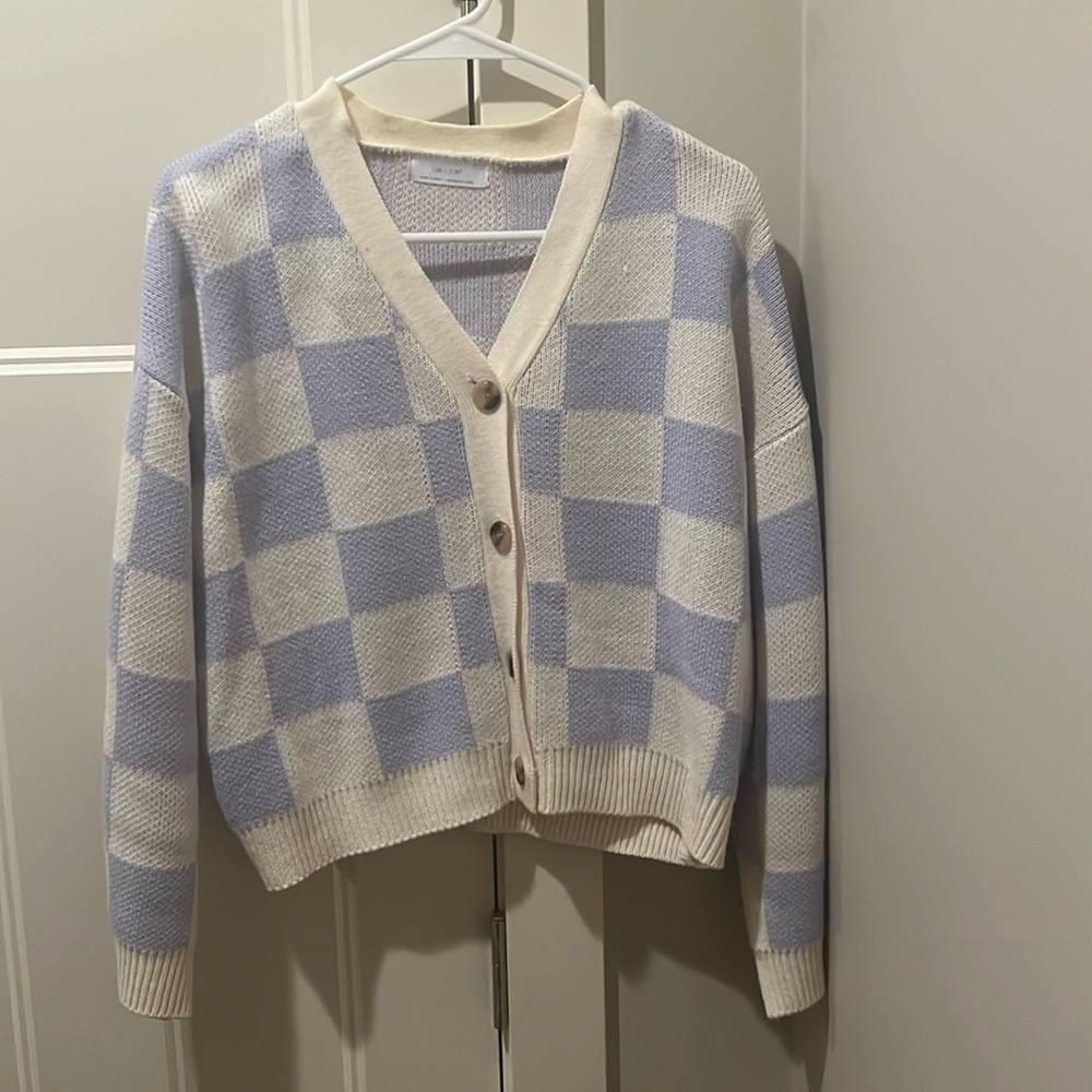 Oak & Fort checkered ladies sweater